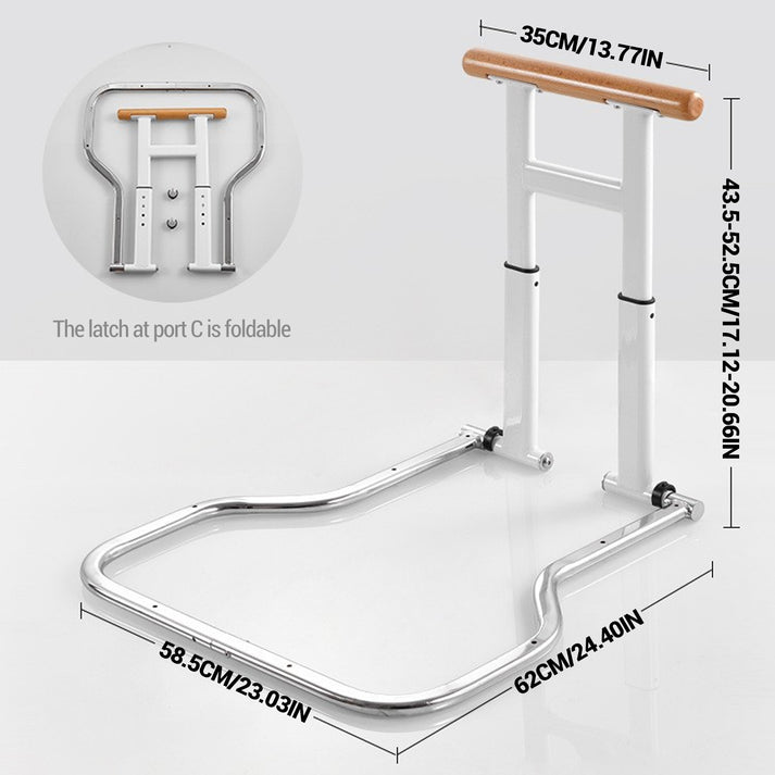 Baranda de cama con altura ajustable para diferentes tamaños de colchón